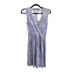 Tart Blue&Black modal&spandex snake print crossover racerback mini dress…